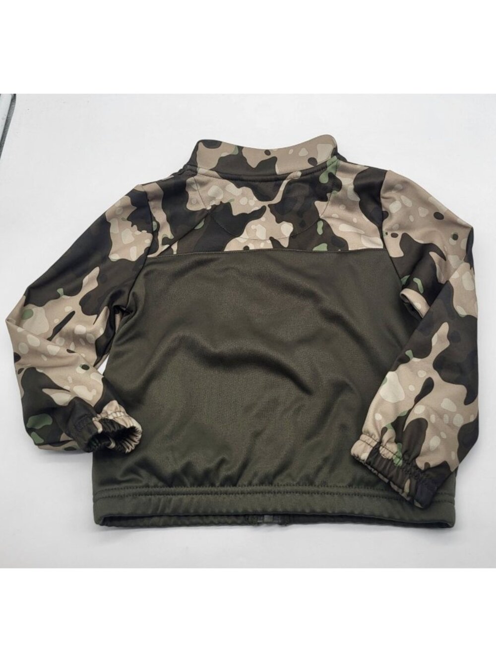 Nike Boys SZ 3T Camo Green Beige Full Zip Track  Jacket Dri-Fit - Picture 2 of 6